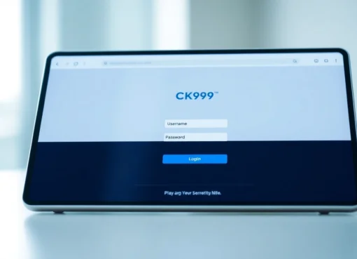 Visited CK999 login page on desktop with clear username and password fields, emphasizing swift access to gaming platform.
