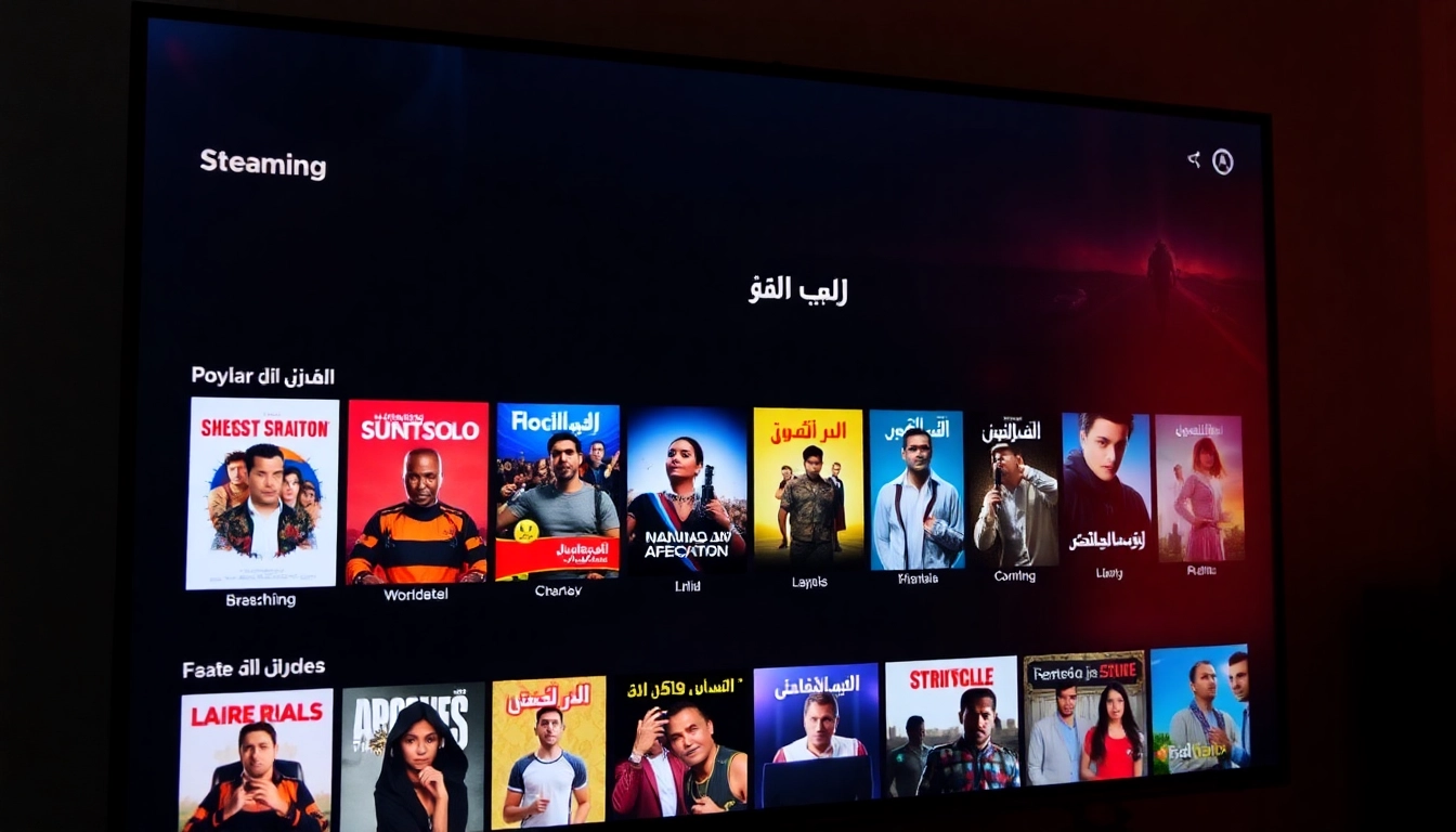 مشهد يعرض منصة بث تعرض افلام ومسلسلات مترجمة عربي بجودة عالية مع تصنيفات متنوعة ومُحبي المحتوى العربي.